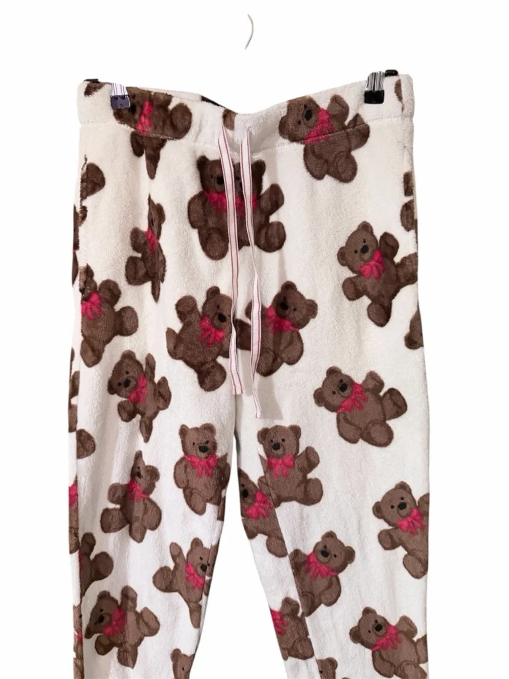 Bundle‎ of Women’s Pajama Pants Set - Cream Bear Print & Red Buffalo Plaid